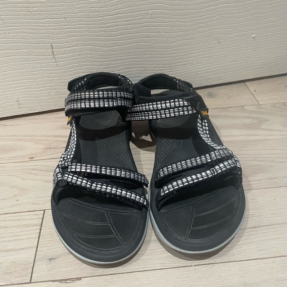 Teva Black and White Strappy Sandals - Picture 2 of 4